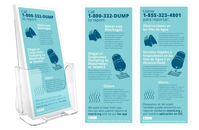 Call 1-800-Dump to Report Blockages, Dumping, or Odors